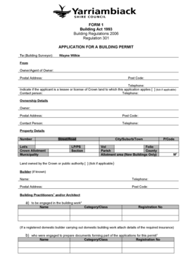 Application for a Building Permit