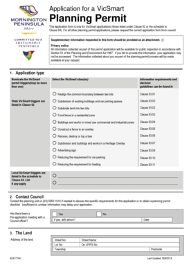 VicSmart Planning Permit Application
