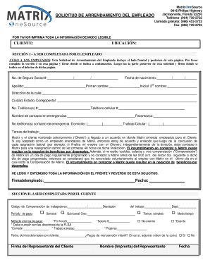 Solicitud de Arrendamiento del Empleado
