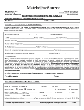 Solicitud de Arrendamiento del Empleado