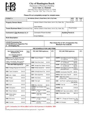 Electrical Permit Application