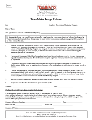 TeamMates Image Release Form