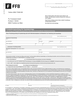Freistellungsauftrag für Kapitalerträge