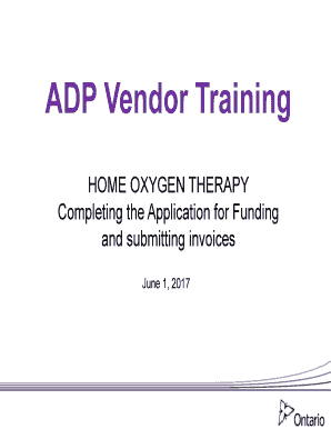 ADP Home Oxygen Funding Application