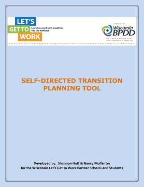 Self-Directed Transition Planning Tool