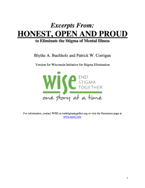Honest Open and Proud Program