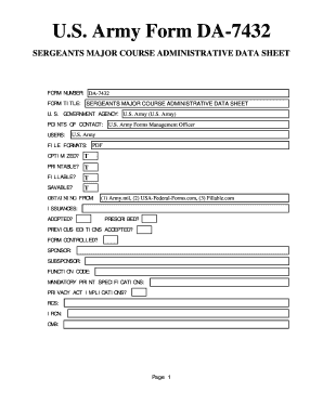 Da Form 7432 Fill Online Printable Fillable Blank Pdffiller