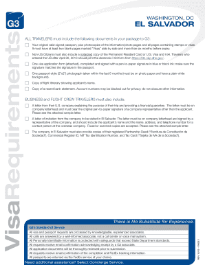 El Salvador Visa Application Form