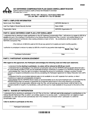 North Dakota 457 Deferred Compensation Plan Enrollment