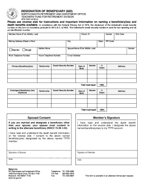 Designation of Beneficiary Form