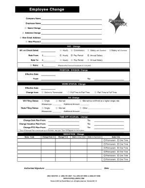Employee Change Form