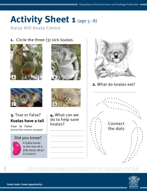 Daisy Hill Koala Centre activity sheets Daisy Hill Koala Centre activity sheets 1-7