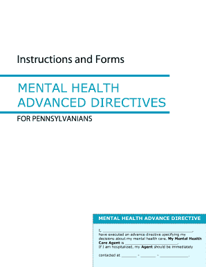 Pennsylvania Mental Health Advance Directive
