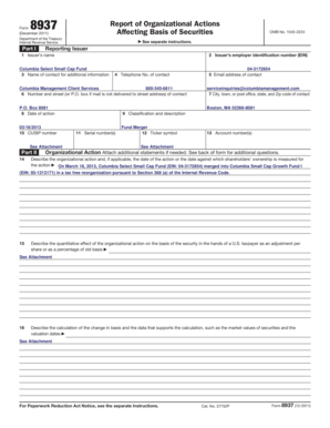 IRS Form 8937 Report