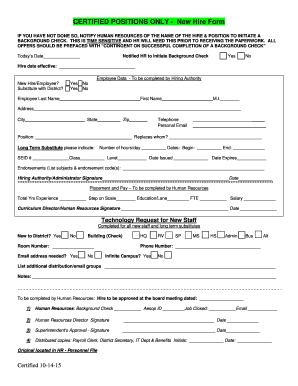 New Hire Form