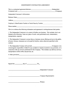 Independent Contractor Agreement