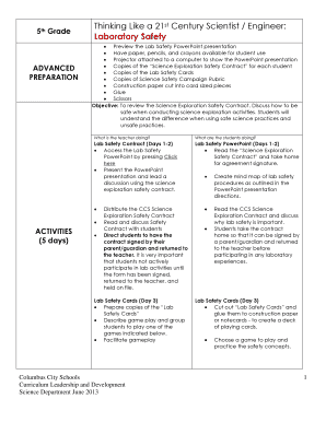 Science Exploration Safety Contract