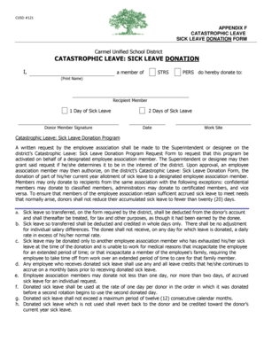 Sick Leave Donation Form - Carmel Unified School - carmelunified