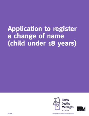 Child Name Change Application