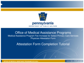 Pennsylvania Physician Attestation Form