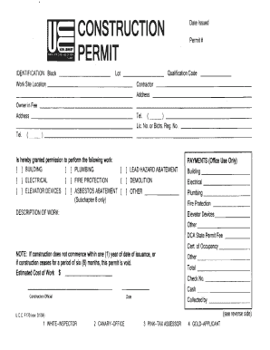 Construction Permit Application