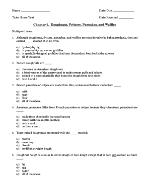Chapter 9 Take Home Test