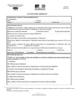 Attestation Normale 1300-SD