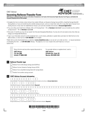 CHET Advisor Rollover Form