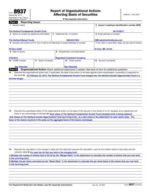 Form 8937 Report