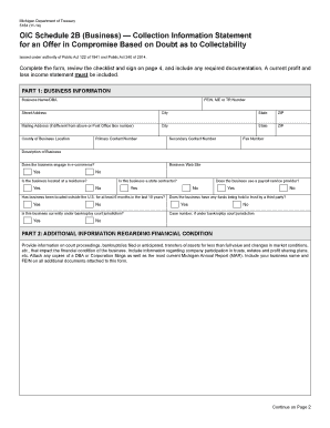 Michigan Offer in Compromise Form 5184
