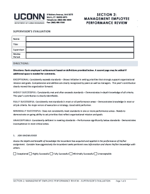 Management Employee Performance Review