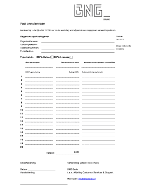 Post annuleringen