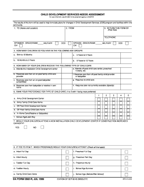 Child Development Services Needs Assessment