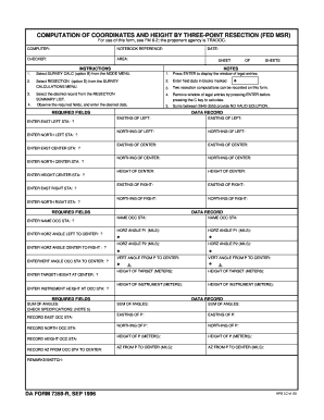 Three-Point Resection Form