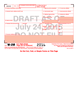 Form W-2VI Draft