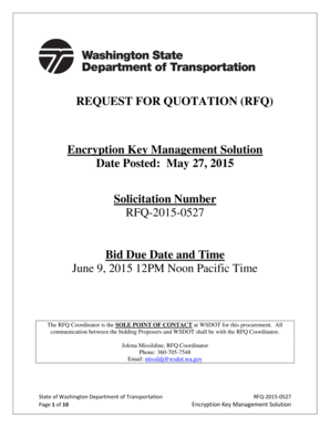 RFQ-2015-0527 - the Washington State Department of Transportation