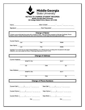 Notice to Change Student Records