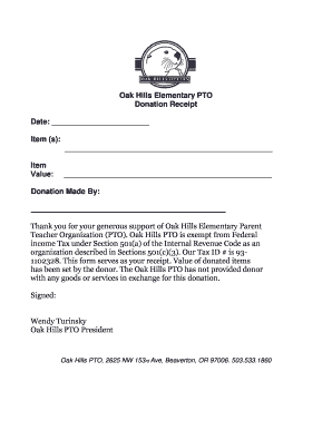 Donation receipt pdf - General Tax Donation Receipt - Oak Hills PTO - oakhillspto