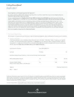 Rhode Island CollegeBoundfund Account Application