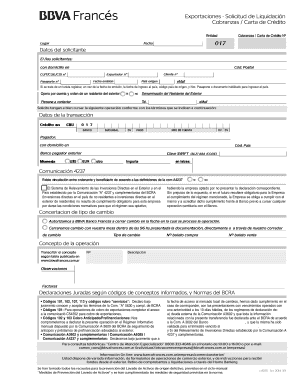 Exportaciones - Solicitud de Liquidación