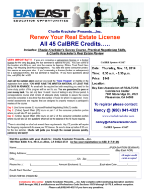 California Real Estate License Renewal Seminar