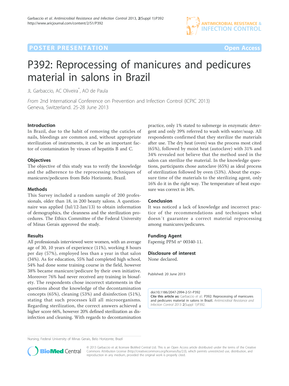 P392 Reprocessing of manicures and pedicures - BioMed Central