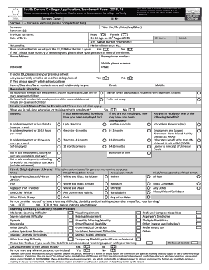 South Devon College Application/Enrolment Form