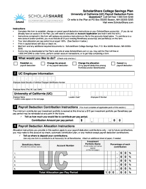 University of California Payroll Deduction Form