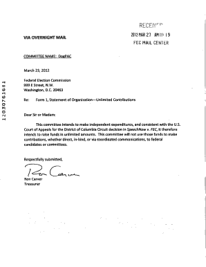 FEC Form 1 Statement of Organization
