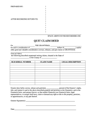 Quit Claim Deed