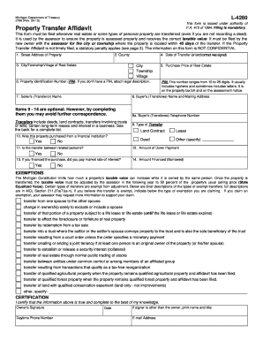 Michigan Property Transfer Affidavit