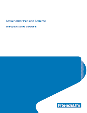 Stakeholder Pension Scheme Transfer Application