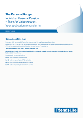 Individual Personal Pension Transfer Application