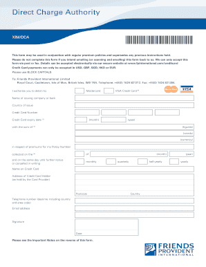 Direct Charge Authority Form